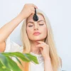 Augenmassagegerät aus schwarzem Obsidian