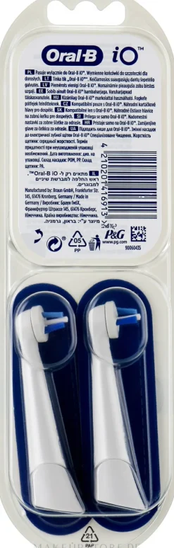 Austauschbare Zahnbürstenköpfe für elektrische Zahnbürste weiß 2 St.
