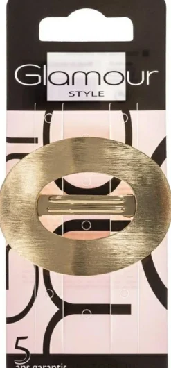Automatische Haarspange 417401 oval gold