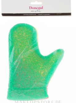 Bade- Massagehandschuh 6021 himbeerrot-grün