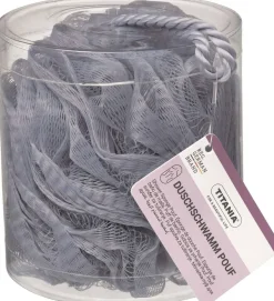 Badeschwamm aus synthetischen Materialien grau-lila