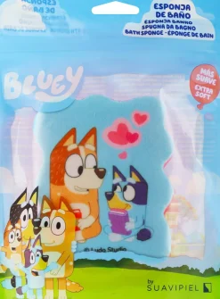 Badeschwamm für Kinder Bluey, rosa-blau