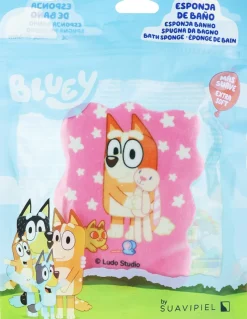 Badeschwamm für Kinder Bluey, rosa-blau 2