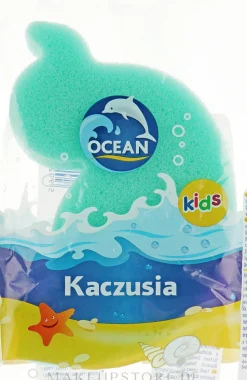 Badeschwamm für Kinder Ente grün