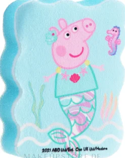 Badeschwamm für Kinder Peppa Pig und Peppa Meerjungfrau blau