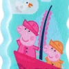 Badeschwamm für Kinder Peppa Pig Bootsausflug blau