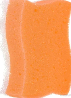 Badeschwamm Welle orange