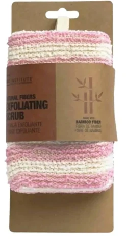 Bambusfaser-Badeschwamm, rosa-weiß