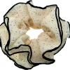 Beiges Haargummi mit kleinen schwarzen Punkten, 14 cm