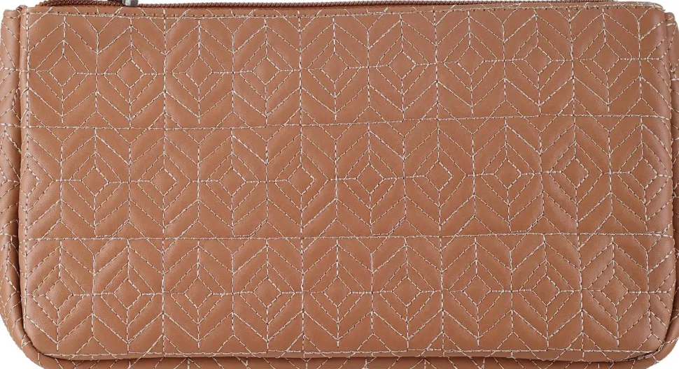 Damen-Kosmetiktasche „Stitch“, 98345, braun