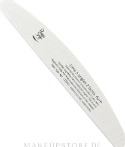 Doppelseitige Nagelfeile Halbmond hart 100/180 weiß
