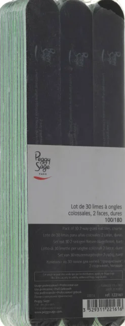 Doppelseitige Riesen-Nagelfeilen hart 100/180 schwarz 30 St.