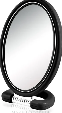 Doppelseitiger Kosmetikspiegel mit Ständer 9510 22,5 cm schwarz