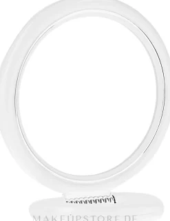 Doppelseitiger Kosmetikspiegel mit Ständer 12 cm weiß 9504