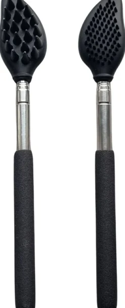 Doppelseitiger Silikon-Rückenkratzer, schwarz