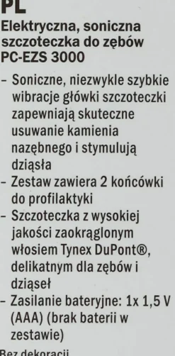 Elektrische Zahnbürste PC-EZS 3000