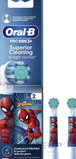 Ersatzbürstenkopf für Kinderzahnbürste, Spiderman, 2 Stk.