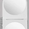 Faltbarer Spiegel, rund, 14x6 cm, weiß