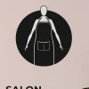 Friseur Bademantel schwarz