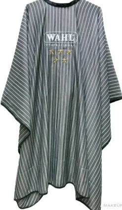 Friseurumhang mit schwarzen Streifen