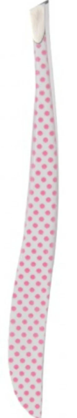 Gebogene Pinzette, rosa Punkte