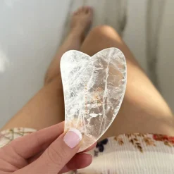 Gesichtsmassage-Platte aus Tiefquarz