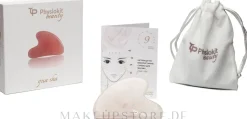 Gesichtsmassage-Platte Gua Sha aus Rosenquarz