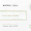 Gesichtsmassageschaber „Gua Sha“, grüner Jade