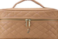 Gesteppte Kosmetiktasche, braun, klein, A6152VT
