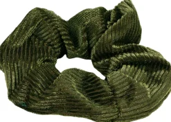 Grünes Samt-Haargummi, 10 cm