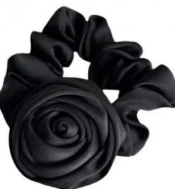 Haarband, schwarze Rose