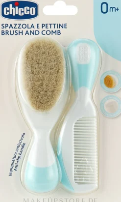 Haarbürste und Kamm für Babys blau