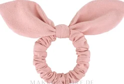 Haargummi aus Wildleder mit Ohren puderfarben Bunny