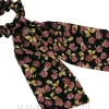 Haargummi schwarz mit Rosen