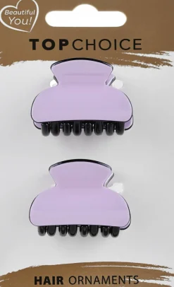 Haarklammer 28434, matt, fuchsia, 2 Stück