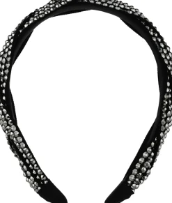 Haarreif, FA-5753, schwarz mit Diamanten