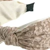 Haarreif mit Blumenmuster, beige