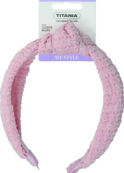 Haarreif mit texturiertem Muster, rosa