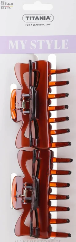 Haarspange 8.5 cm 2 St. braun