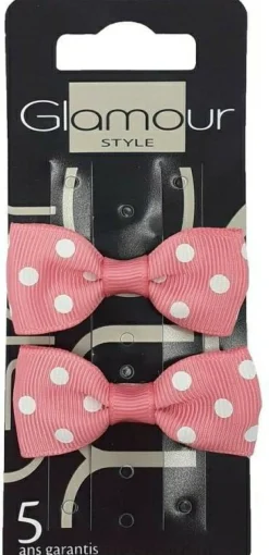 Haarspange mit Schleife rosa 2 St.