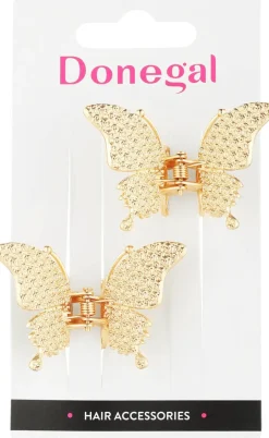 Haarspangen, FA-5702+1, goldene Schmetterlinge