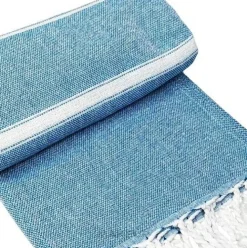 Hamam-Handtuch gestreift, blau