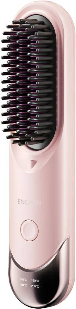 Kabellose Haar-Glättbürste, rosa
