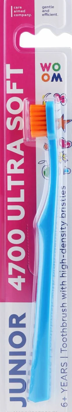 Kinderzahnbürste 6+ weich blau mit orange
