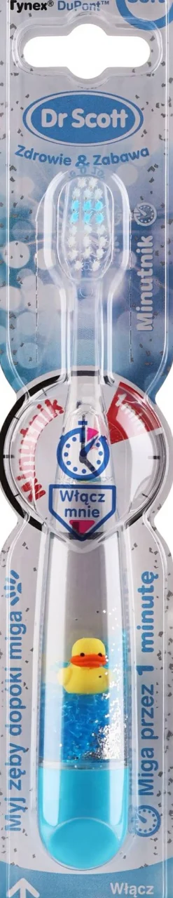Kinderzahnbürste, kristallblaue Ente