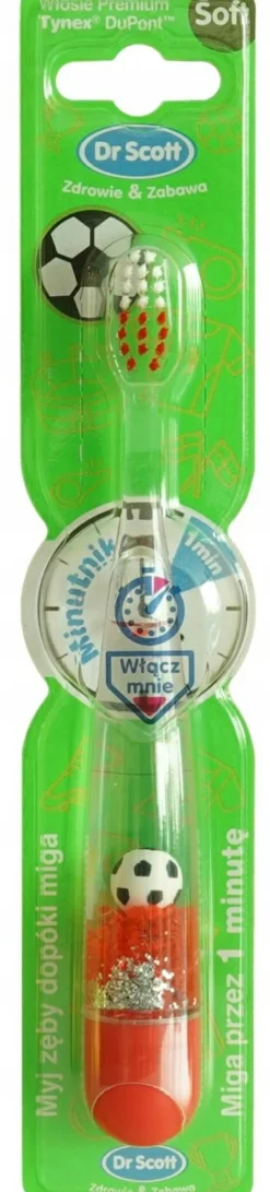 Kinderzahnbürste mit Timer, kristallroter Ball