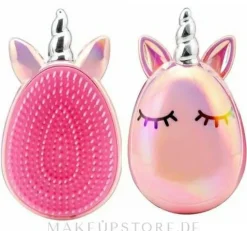 Kompakte Haarbürste Einhorn rosa