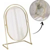 Kosmetikspiegel einseitig XL, 27cm, L21, gold