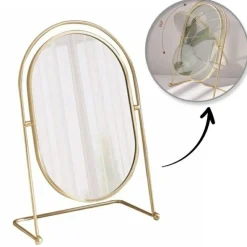 Kosmetikspiegel einseitig XL, 27cm, L21, gold
