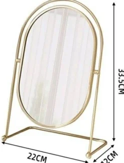 Kosmetikspiegel einseitig XL, 27cm, L21, gold